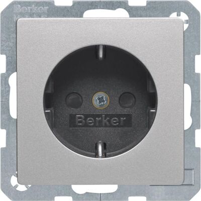 Berker, Steckdose, Steckdose SCHUKO mit erh.BS und Schraubliftklemmen Q.1/Q.3 alu samt, lackiert Berker, Steckdose, Steckdose SCHUKO mit erh.BS und Schraubliftklemmen Q.1/Q.3 alu samt, lackiert