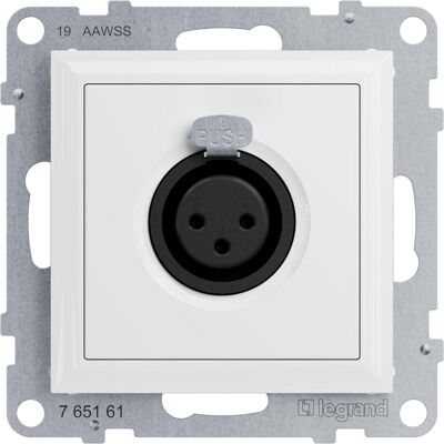 Legrand, Steckdose, SEANO XLR-Dose 3-polig weiblich, Einsatz inklusive Abdeckung Legrand, Steckdose, SEANO XLR-Dose 3-polig weiblich, Einsatz inklusive Abdeckung