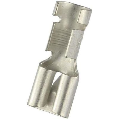 RS PRO Flachsteckhülse, 12 10 AWG, Unisoliert, 0, Elektronikkabel + Stecker, Silber RS PRO Flachsteckhülse, 12 10 AWG, Unisoliert, 0, Elektronikkabel + Stecker, Silber
