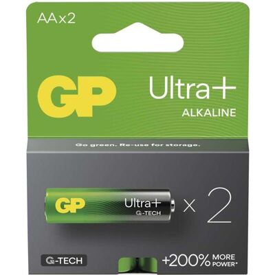 GP Batteries BATTERIES ULTRA+ ALKALINE AA 1.5V 2PCE (2 Stk., AA), Batterien + Akkus GP Batteries BATTERIES ULTRA+ ALKALINE AA 1.5V 2PCE (2 Stk., AA), Batterien + Akkus