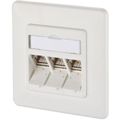 Metz Connect, Steckdose, Anschlussdose, Cat.6A 3xRJ45,UP,rws TN E-DATmod-3UP Metz Connect, Steckdose, Anschlussdose, Cat.6A 3xRJ45,UP,rws TN E-DATmod-3UP