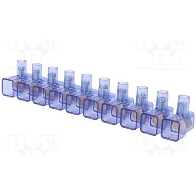BM Group Steckverbinder: Klemmleiste 450V Ende für Leitungen blau 6mm2, Elektronikkabel + Stecker, Blau BM Group Steckverbinder: Klemmleiste 450V Ende für Leitungen blau 6mm2, Elektronikkabel + Stecker, Blau