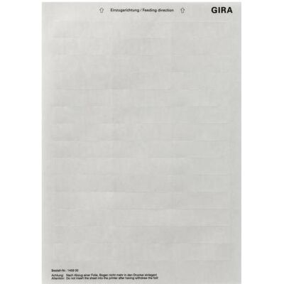 Gira 145900 Beschriftungsbögen - Zubehör Gira 145900 Beschriftungsbögen - Zubehör