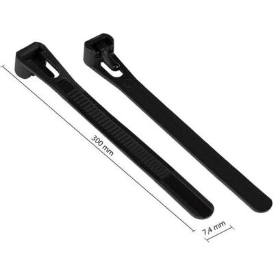 Varia, Kabelbinder, SO-37897 - Wiederverwendbarer Kabelbinder 300 x 7,4 mm, schwarz, -40°C bis +80°C, 100 Stück (300 mm, 100 Stk.) Varia, Kabelbinder, SO-37897 - Wiederverwendbarer Kabelbinder 300 x 7,4 mm, schwarz, -40°C bis +80°C, 100 Stück (300 mm, 100 Stk.)