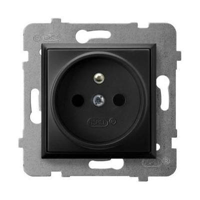 Ospel, Steckdose, ARIA Einzelsteckdose mit schwarzmetallischem GP-1UZ/m/33 Ospel, Steckdose, ARIA Einzelsteckdose mit schwarzmetallischem GP-1UZ/m/33