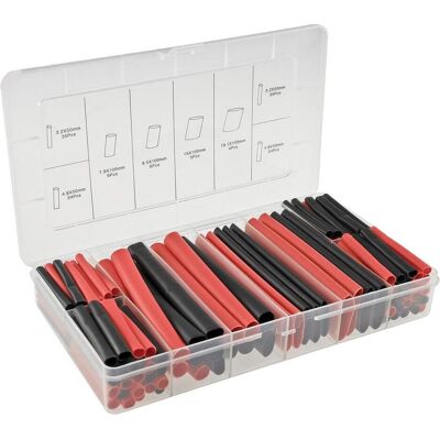 Chilitec, Schrumpfschlauch, Schrumpfschlauch-Set 142-teilig klebend schwarz/rot Schrumpfrate 3:1 (1x) Chilitec, Schrumpfschlauch, Schrumpfschlauch-Set 142-teilig klebend schwarz/rot Schrumpfrate 3:1 (1x)