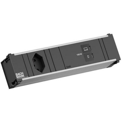 Bachmann, Steckdosenleiste, CONI S 1xCH 0° 1xUSB C/C 100W 0,2m (2x, Typ 13) Bachmann, Steckdosenleiste, CONI S 1xCH 0° 1xUSB C/C 100W 0,2m (2x, Typ 13)