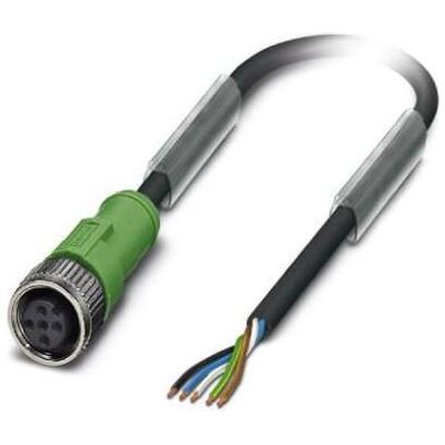 Phoenix Contact Sensorl. PUR 1,5m M12 Bu 5-polig ger, Elektronikkabel + Stecker, Schwarz Phoenix Contact Sensorl. PUR 1,5m M12 Bu 5-polig ger, Elektronikkabel + Stecker, Schwarz