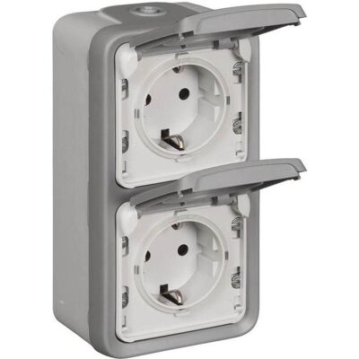 Legrand, Steckdose, Plexo Classic Steckdose (SL) 2-fach senkrecht Legrand, Steckdose, Plexo Classic Steckdose (SL) 2-fach senkrecht