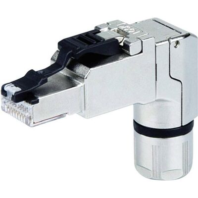 Telegärtner Cat6 RJ45 MFP8 right angle shielded plug, Elektronikkabel + Stecker, Schwarz Telegärtner Cat6 RJ45 MFP8 right angle shielded plug, Elektronikkabel + Stecker, Schwarz