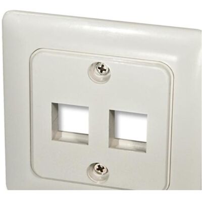 Lindy Zubehör Schalterprogramm, Wandanschlussdose f.2 Keystone Wanddose DE mit Abdeckung 80x80 Lindy Zubehör Schalterprogramm, Wandanschlussdose f.2 Keystone Wanddose DE mit Abdeckung 80x80