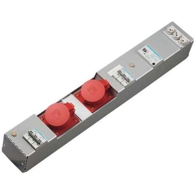 Hager Steckdosenleiste ZAH001L 2xCEE 32A 5polig 160x100x710, Leinwand, Grau Hager Steckdosenleiste ZAH001L 2xCEE 32A 5polig 160x100x710, Leinwand, Grau