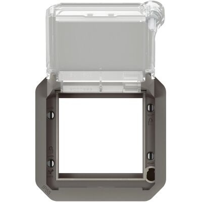Legrand, Zubehör Schalterprogramm, Plexo New Einsatz, verschliessbarer Mosaic Adapter mit transparentem Klappdeckel Legrand, Zubehör Schalterprogramm, Plexo New Einsatz, verschliessbarer Mosaic Adapter mit transparentem Klappdeckel