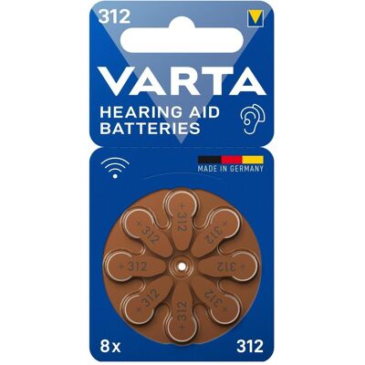 Varta 312 Zink-Luft Hörgerätebatterie - Zuverlässige, Langlebige Energie Varta 312 Zink-Luft Hörgerätebatterie - Zuverlässige, Langlebige Energie