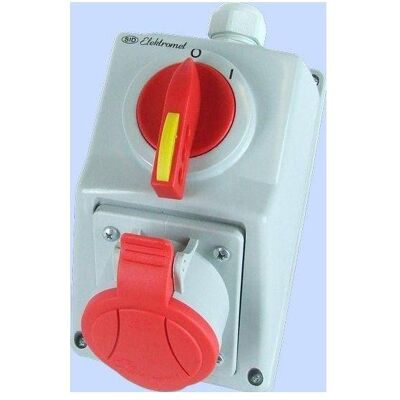 Elektromet Zestaw instalacyjny z gniazdem 5P 0-I 32A IP54 (974005), Schalter + Taster Elektromet Zestaw instalacyjny z gniazdem 5P 0-I 32A IP54 (974005), Schalter + Taster