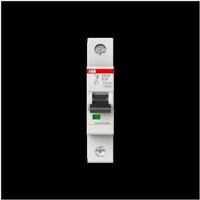 ABB, Schutzschalter, S201M-D25 Sicherungsautomat D-Char., 10 kA, 25 A, 1P ABB, Schutzschalter, S201M-D25 Sicherungsautomat D-Char., 10 kA, 25 A, 1P