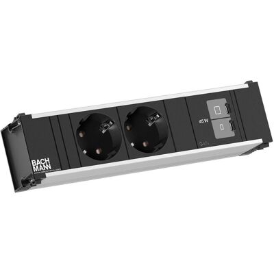 Bachmann, Steckdosenleiste, Mediabox-Steckdosenleiste (CEE 7/4, USB-C) Bachmann, Steckdosenleiste, Mediabox-Steckdosenleiste (CEE 7/4, USB-C)