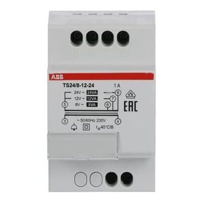 ABB TS24/8-12-24 - Klingeltransformator 24VA, 8-12-24VAC - Produkttyp ABB TS24/8-12-24 - Klingeltransformator 24VA, 8-12-24VAC - Produkttyp