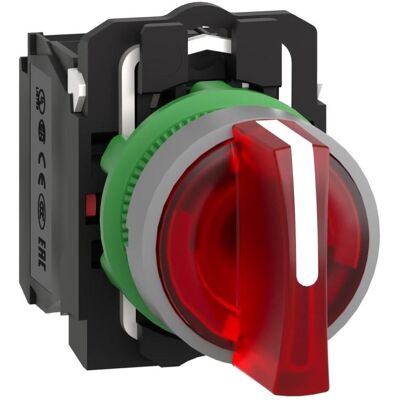 Schneider Electric Schneider Leuchtwahl- XB5AK134M5C0schalter komplett 3-Positionen, Schalter + Taster, Schwarz, Grau, Rot Schneider Electric Schneider Leuchtwahl- XB5AK134M5C0schalter komplett 3-Positionen, Schalter + Taster, Schwarz, Grau, Rot