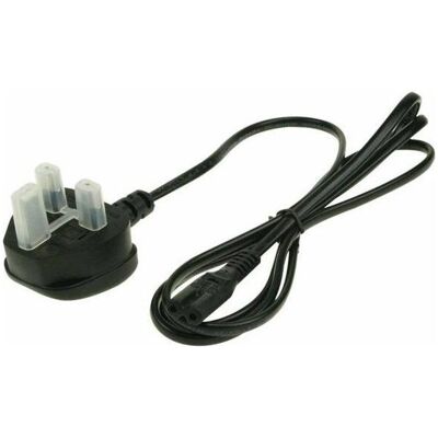 2-Power AC Mains Lead Fig 8 UK Plug (Black) (1.50 m), Stromkabel, Schwarz 2-Power AC Mains Lead Fig 8 UK Plug (Black) (1.50 m), Stromkabel, Schwarz