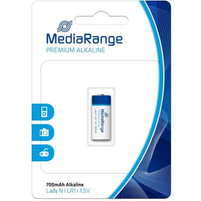 MediaRange Premium Alkaline Batterie, Lady N LR1 (1 Stk., N, 700 mAh), Batterien + Akkus MediaRange Premium Alkaline Batterie, Lady N LR1 (1 Stk., N, 700 mAh), Batterien + Akkus