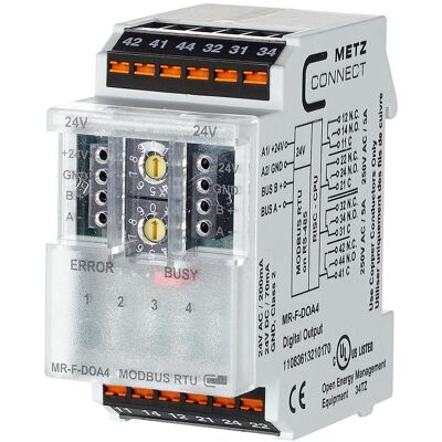 Connect, Aktor, Metz 11083613210170 MR-F-DOA4 Modbus RTU (Heizungsaktor) Connect, Aktor, Metz 11083613210170 MR-F-DOA4 Modbus RTU (Heizungsaktor)