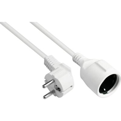 Varia, Verlängerungskabel, Verlängerung Schutzkontakt-Stecker Typ E+F (gewinkelt) an Buchse Typ F, weiss, 1,50 mm², 5 m (5 m, CEE 7/3) Varia, Verlängerungskabel, Verlängerung Schutzkontakt-Stecker Typ E+F (gewinkelt) an Buchse Typ F, weiss, 1,50 mm², 5 m (5 m, CEE 7/3)