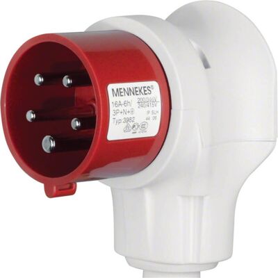 Berker, Netzstecker + Netzkupplung, BER 578001 CEE Winkelstecker 5pol 16A grau/rot Berker, Netzstecker + Netzkupplung, BER 578001 CEE Winkelstecker 5pol 16A grau/rot