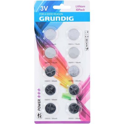 Grundig Button Cell 10pc CR lithium (10 Stk.), Batterien + Akkus Grundig Button Cell 10pc CR lithium (10 Stk.), Batterien + Akkus