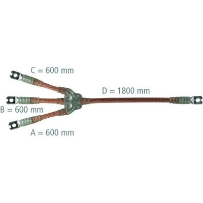 Dehn EKV3+0 70 G VH95BZZ Dreipolige Erdungs und KurzschlieÃseile, Elektronikzubehör + Gehäuse, Kupfer Dehn EKV3+0 70 G VH95BZZ Dreipolige Erdungs und KurzschlieÃseile, Elektronikzubehör + Gehäuse, Kupfer