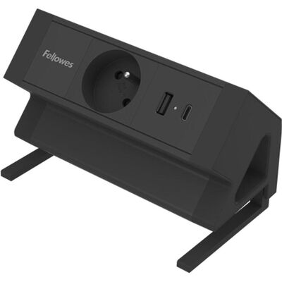 Fellowes Steckdosenleiste, Power Desk Type E (FR BE PL) - Black (1x, CEE 7/3, USB-A, USB-C) Fellowes Steckdosenleiste, Power Desk Type E (FR BE PL) - Black (1x, CEE 7/3, USB-A, USB-C)