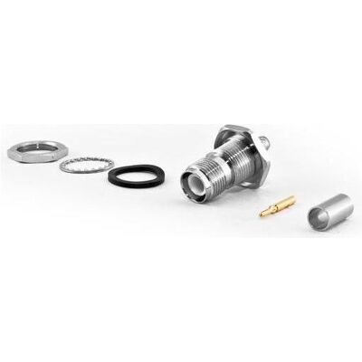 Varia RP-TNC-Einbaubuchse für HDF200 Kabel, Crimp Version, Elektronikkabel + Stecker Varia RP-TNC-Einbaubuchse für HDF200 Kabel, Crimp Version, Elektronikkabel + Stecker