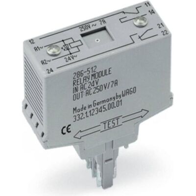WAGO 286-312/004-000 Relais - 24V/DC, 2 Wechsler, Erweiterter Temperaturbereich WAGO 286-312/004-000 Relais - 24V/DC, 2 Wechsler, Erweiterter Temperaturbereich