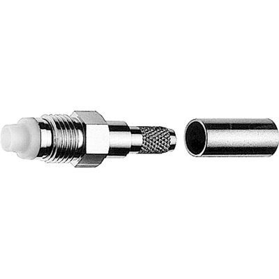 Telegärtner FME-Kabelbuchse, Elektronikkabel + Stecker, Silber Telegärtner FME-Kabelbuchse, Elektronikkabel + Stecker, Silber