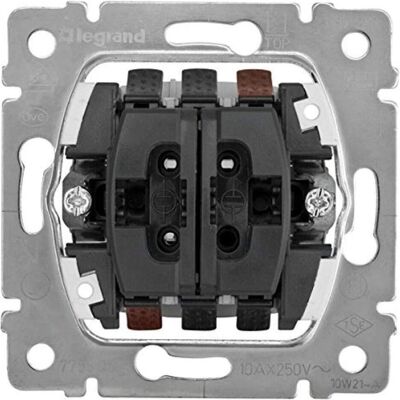 Legrand PRO21 2X Wechsel 775808 21, Schalter + Taster, Grau Legrand PRO21 2X Wechsel 775808 21, Schalter + Taster, Grau