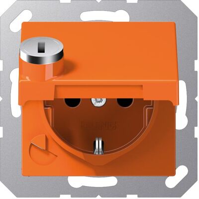 JUNG, Steckdose, A 1520 BFKLSL O - Typ F - Orange - Thermoplast - IP44 - Universal - 250 V JUNG, Steckdose, A 1520 BFKLSL O - Typ F - Orange - Thermoplast - IP44 - Universal - 250 V