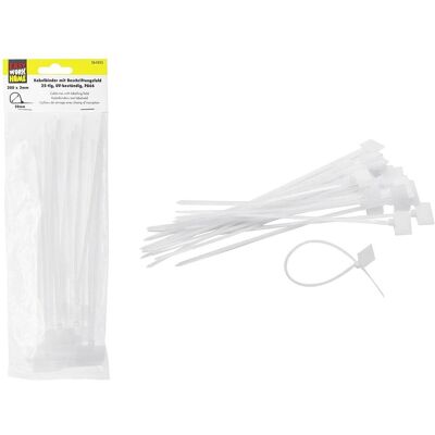 Easy Work, Kabelbinder, Kabelbinder mit Beschriftungsf (Kunststoffkabelbinder, 29.50 mm, 6 Stk.) Easy Work, Kabelbinder, Kabelbinder mit Beschriftungsf (Kunststoffkabelbinder, 29.50 mm, 6 Stk.)