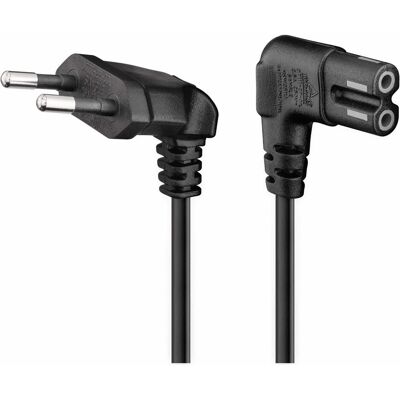 Goobay CEE 7/16 – C7 (5 m), Stromkabel, Schwarz Goobay CEE 7/16 – C7 (5 m), Stromkabel, Schwarz