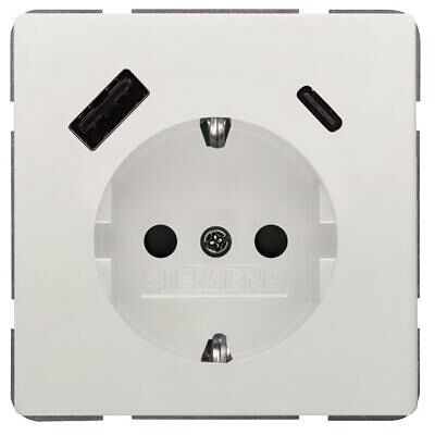 Siemens DELTA style USB-SCHUKO - Steckdose - Titanweiß - 2 USB A+C - 18W Siemens DELTA style USB-SCHUKO - Steckdose - Titanweiß - 2 USB A+C - 18W