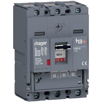 Hager HNS160GC - Leistungsschalter - 160A, 40kA, 3P Hager HNS160GC - Leistungsschalter - 160A, 40kA, 3P