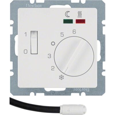 Berker BERK Fussbodentemperaturregler, Thermostat, Weiss Berker BERK Fussbodentemperaturregler, Thermostat, Weiss