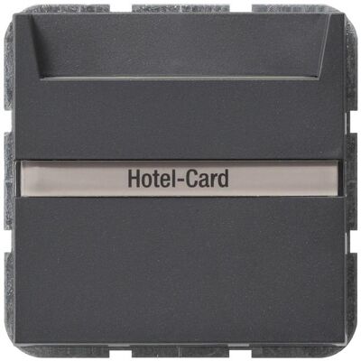 Gira Hotel-Card-Taster anth System55 014028, Schalter + Taster, Grau Gira Hotel-Card-Taster anth System55 014028, Schalter + Taster, Grau