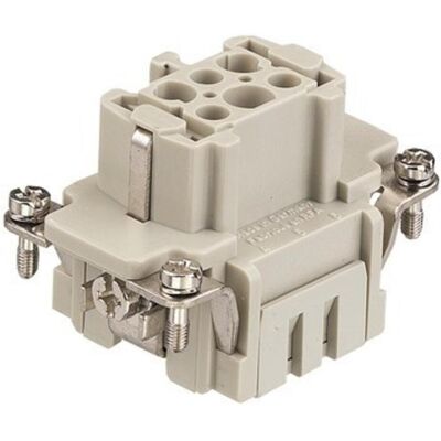 Harting 09 33 006 2716 Verbindungseinsatz Han E 6 + PE Clip Zugfeder 1 St, Elektronikkabel + Stecker, Grau Harting 09 33 006 2716 Verbindungseinsatz Han E 6 + PE Clip Zugfeder 1 St, Elektronikkabel + Stecker, Grau