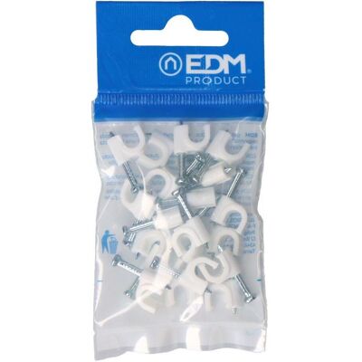 EDM, Kabelhalter, Weisse Schlauchschelle für Schlauch 2x1mm n°6 (Blister 20 Stück.) EDM, Kabelhalter, Weisse Schlauchschelle für Schlauch 2x1mm n°6 (Blister 20 Stück.)