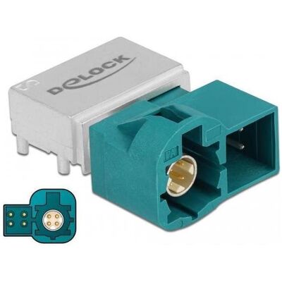 Delock HSD Z Stecker +4 Power Pins PCB, Elektronikkabel + Stecker, Blau Delock HSD Z Stecker +4 Power Pins PCB, Elektronikkabel + Stecker, Blau