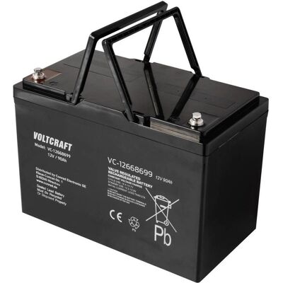 Voltcraft VC-12668699 VC-16623045 Bleiakku 12 V 90 Ah Blei-Vlies (AGM) (B x H x, Batterien + Akkus Voltcraft VC-12668699 VC-16623045 Bleiakku 12 V 90 Ah Blei-Vlies (AGM) (B x H x, Batterien + Akkus