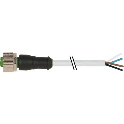 Murr Elektronik M12-Buchse, Elektronikkabel + Stecker, Grün Murr Elektronik M12-Buchse, Elektronikkabel + Stecker, Grün