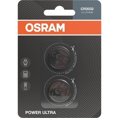 Osram Knopfzellen CR2032 Lithium, 2 Stück (2 Stk.), Batterien + Akkus Osram Knopfzellen CR2032 Lithium, 2 Stück (2 Stk.), Batterien + Akkus