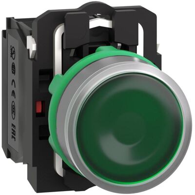Schneider Electric Leuchtdrucktaster, kompl, Kunststoff, XB5AW33B5C0, Schalter + Taster, Schwarz, Grün Schneider Electric Leuchtdrucktaster, kompl, Kunststoff, XB5AW33B5C0, Schalter + Taster, Schwarz, Grün