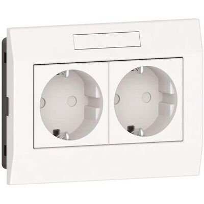 GGK, Steckdose, Einbaudose für 4650 Geräteeinbaukanal KSE/M45 2-fach Schuko GGK, Steckdose, Einbaudose für 4650 Geräteeinbaukanal KSE/M45 2-fach Schuko